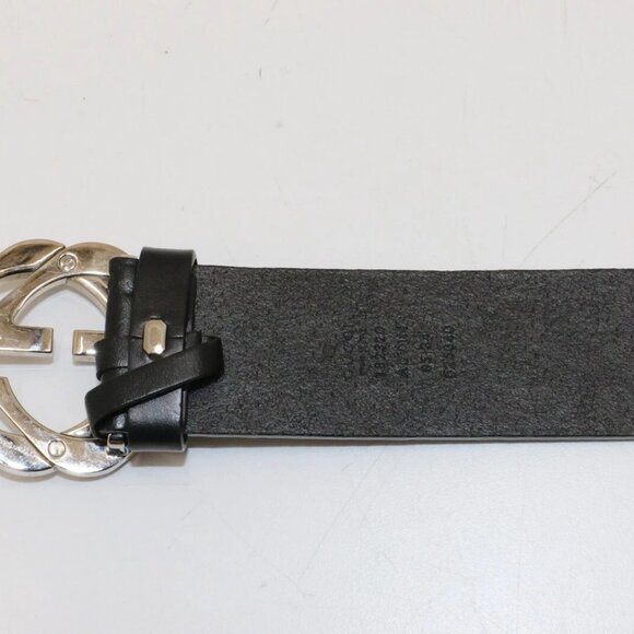 GUCCI Men's GG Monogram Square Interlocking Leather Belt Size 34 - Picture 12 of 16
